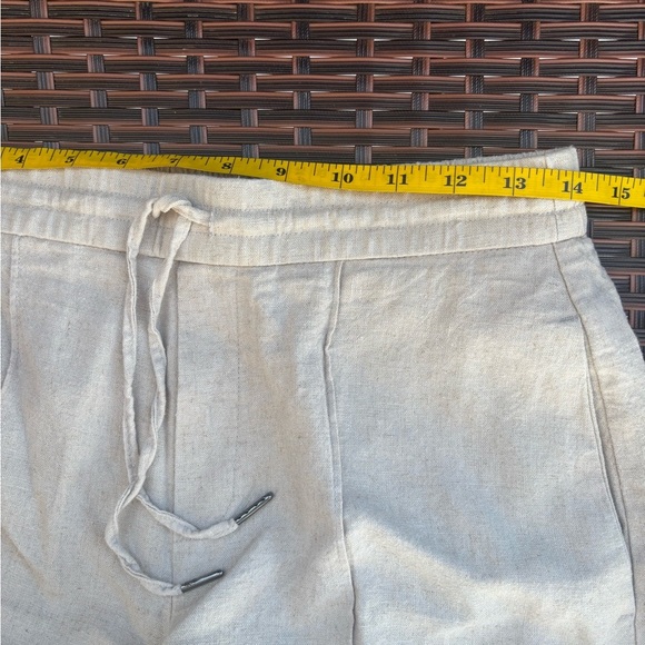 Linen Simply Vera Vera Wang Women's Cream Extra Wide Leg Pants - Picture 9 of 11